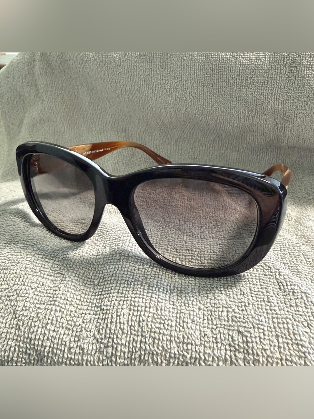 Coach Black Cat-Eye Sunglasses with Brown Temples - 519311